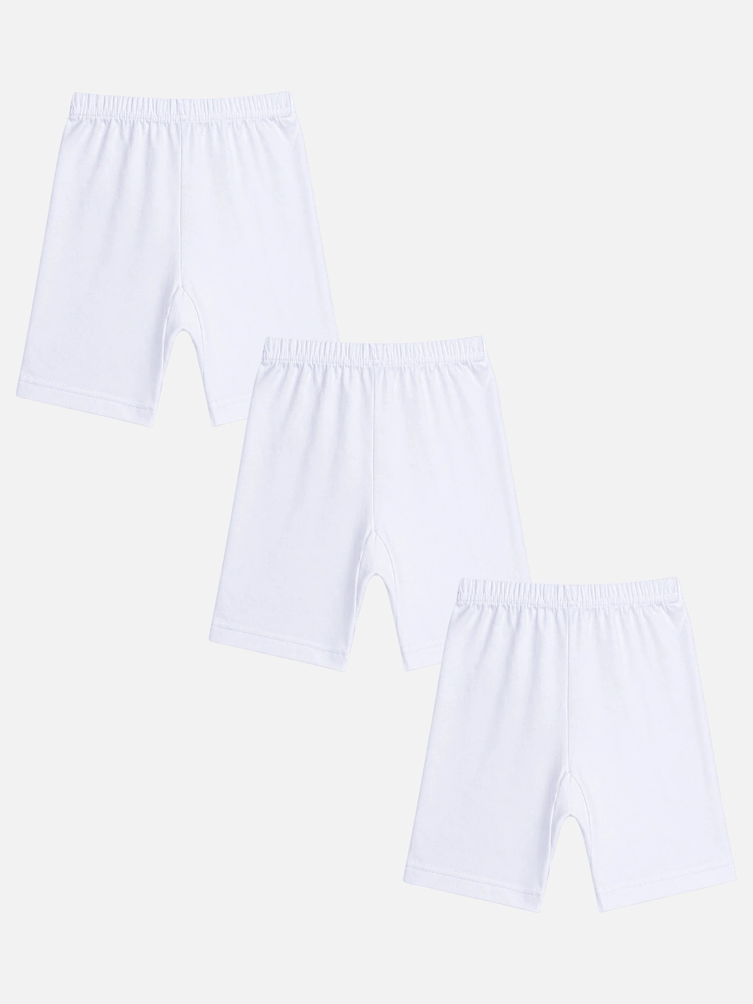 Bodycare Girls Solid Shorts with Inner Elastic – Short Length, Pack of 3
