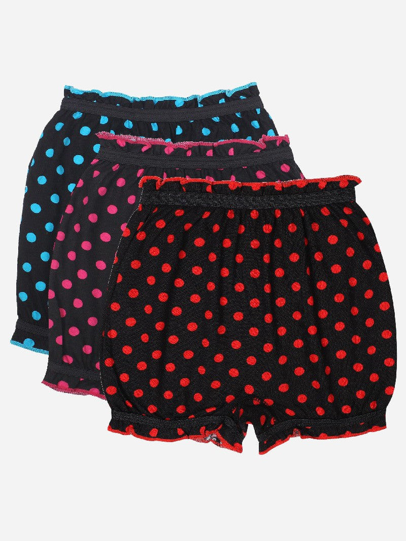 Bodycare Unisex Baby 100% Cotton Textured Bloomer with Attached Elastic – Short Length, Pack of 3