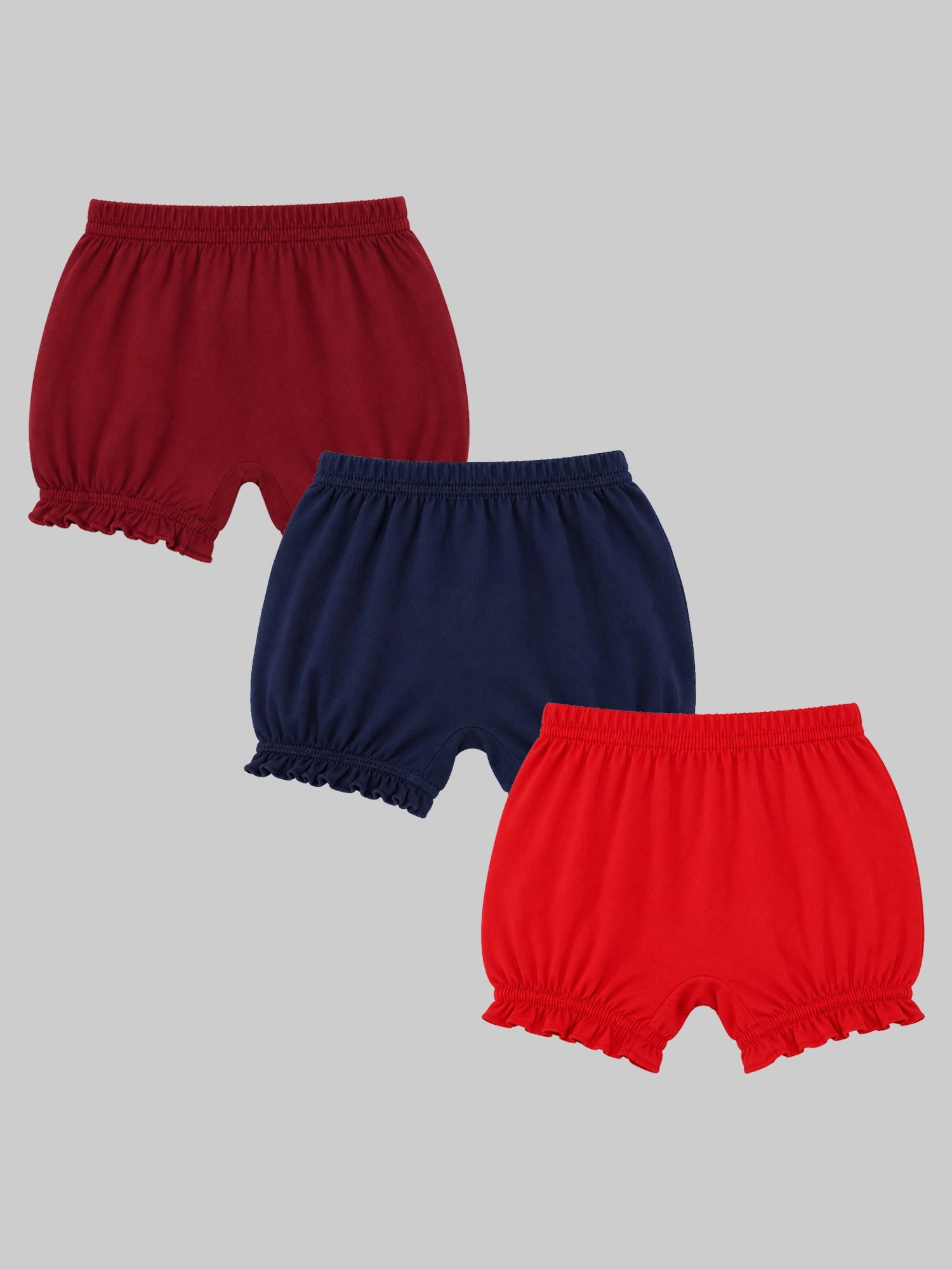 Bodycare Unisex 100% Cotton Bloomer Innerwear with Easy Dressing Comfort and Everyday Coverage Essentials - Pack of 3