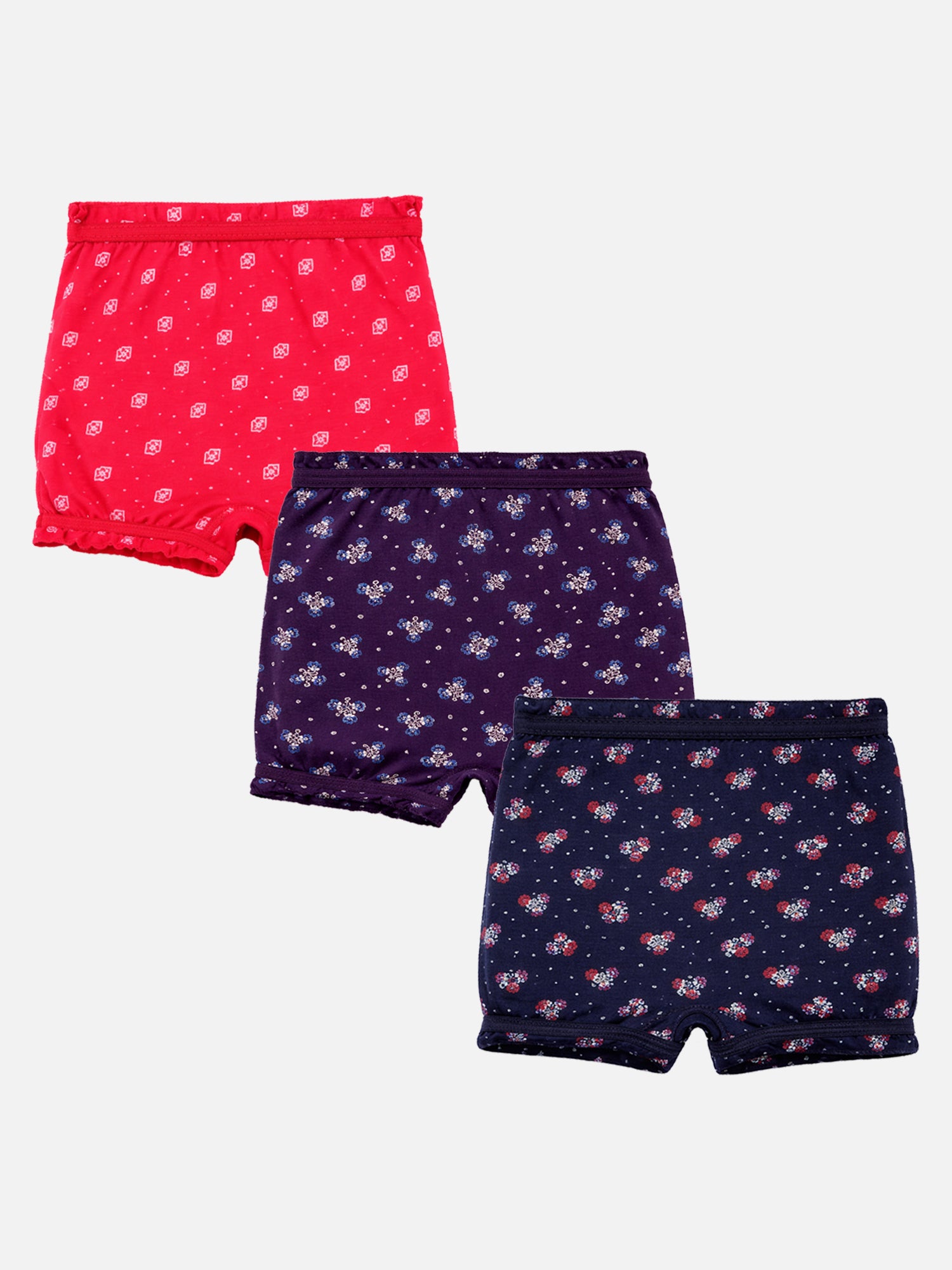 Bodycare Unisex 100% Cotton Bloomer for Everyday Innerwear Comfort, Secure Fit and Daily Essentials - Pack of 3