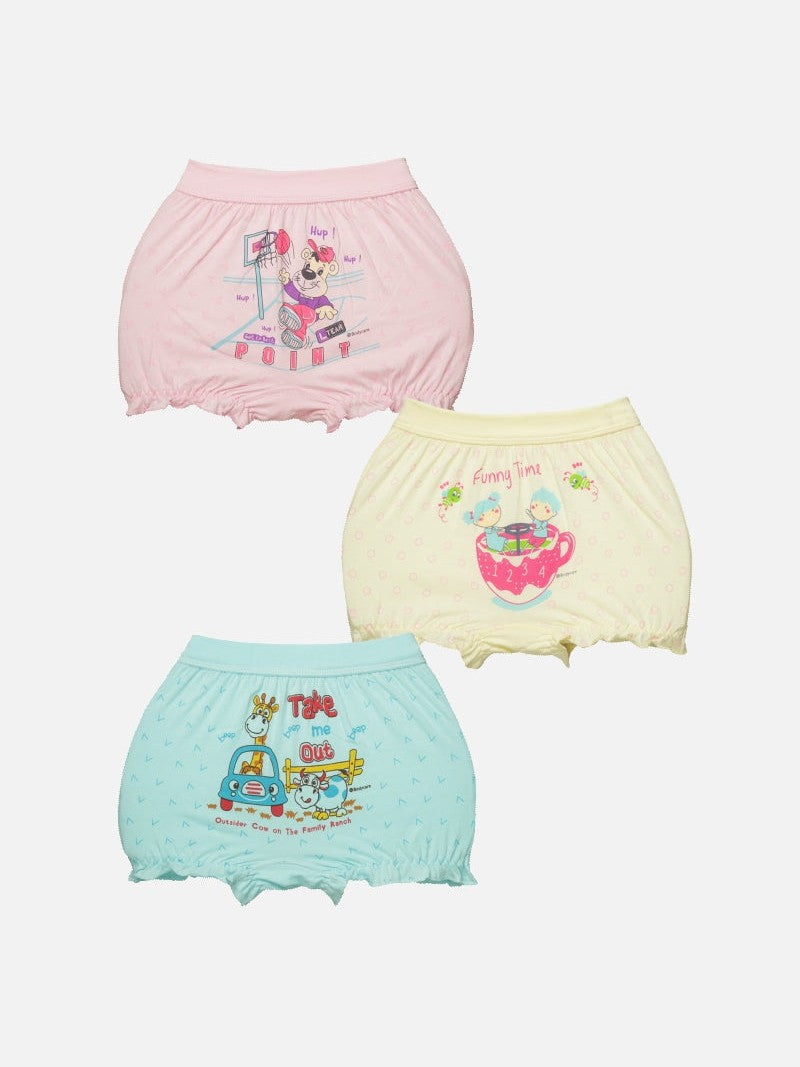 Bodycare Unisex Cotton Spandex Bloomer with Stretch Fit for Everyday Baby Comfort and Easy Innerwear Use - Pack of 3
