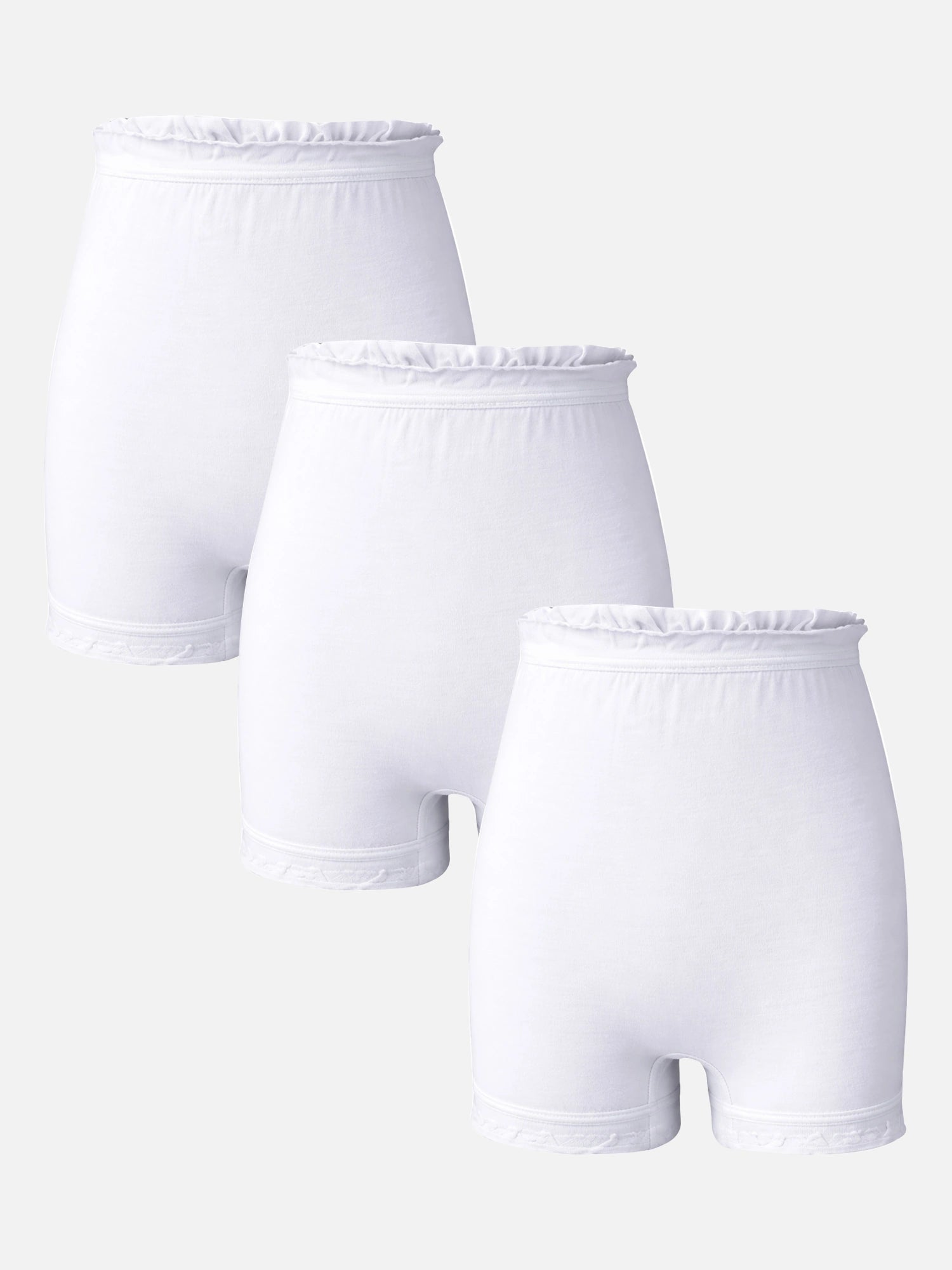 Bodycare Unisex 100% Cotton Bloomer with Attached Elastic for Soft Everyday Innerwear Comfort and Use - Pack of 3