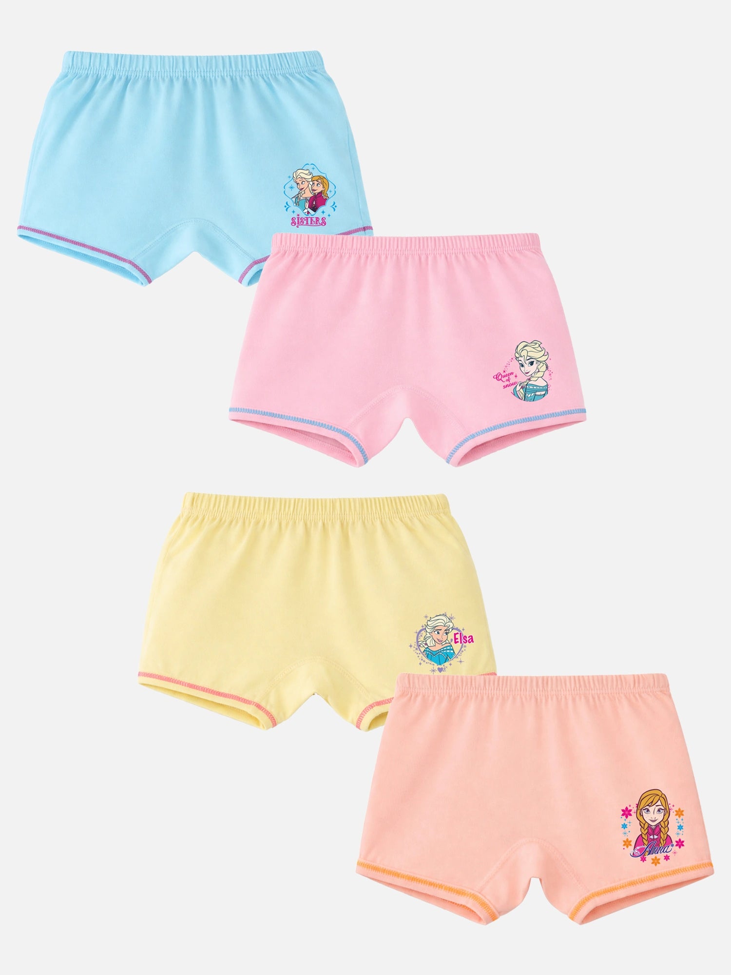 Bodycare Girls Printed Boyshorts with Inner Elastic, Ultrasoft Durable Waistband and All-Day Comfort - Pack of 4