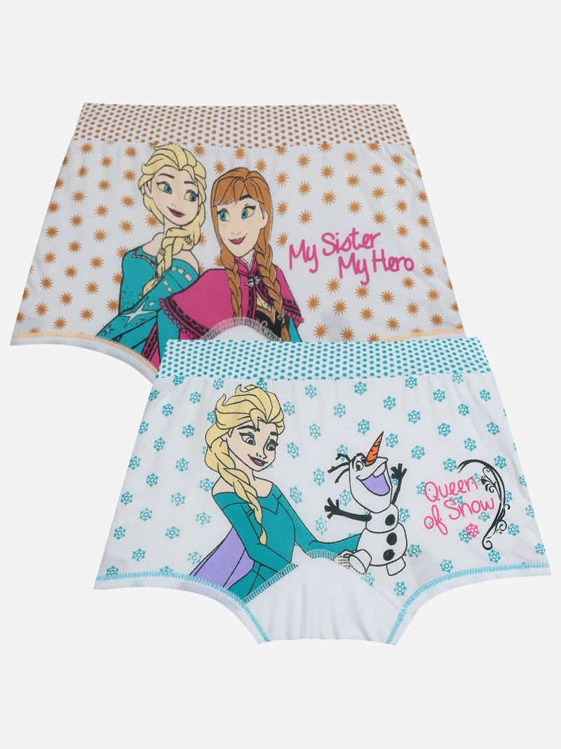 Bodycare Girls Frozen Boyshorts with Lycra Band Printed Innerwear Shorts for Comfortable Daily Wear and Easy Movement - Pack of 2
