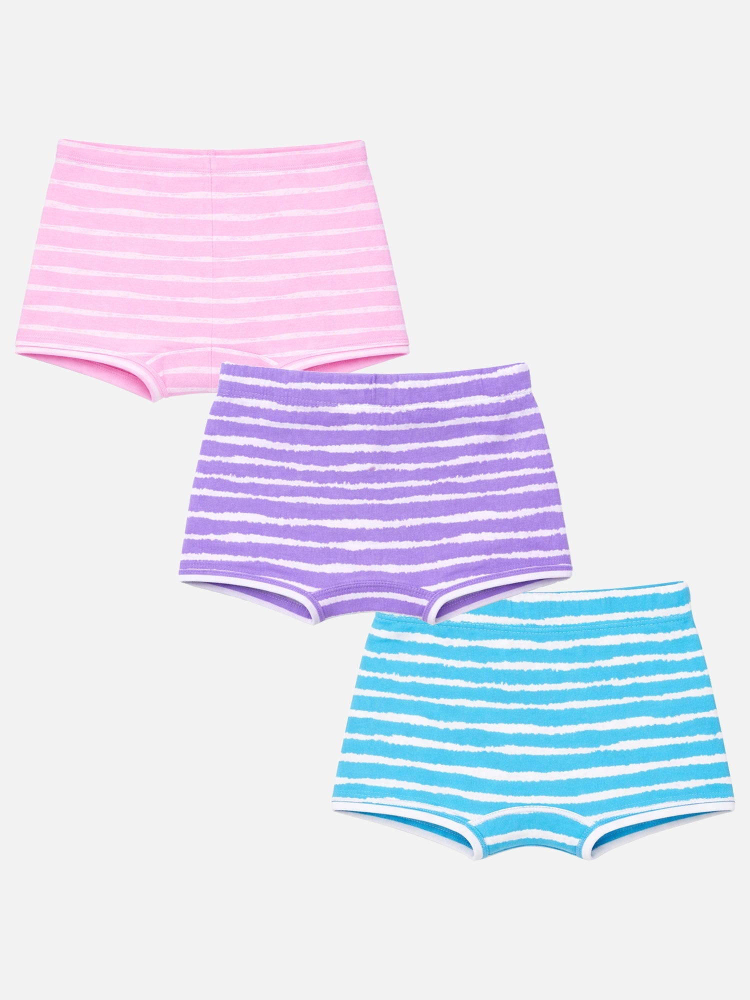 Bodycare Girls 100% Cotton Boyshorts with Comfort Fit Inner Elastic for Everyday Innerwear Use and Daily Comfort - Pack of 3