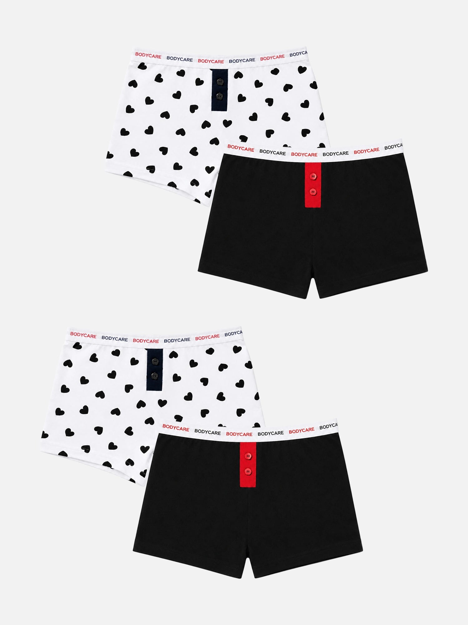 Bodycare Girls Cotton Boyshorts with Gentle Waistband and Secure Comfortable Fit for Everyday Innerwear Use - Pack of 4