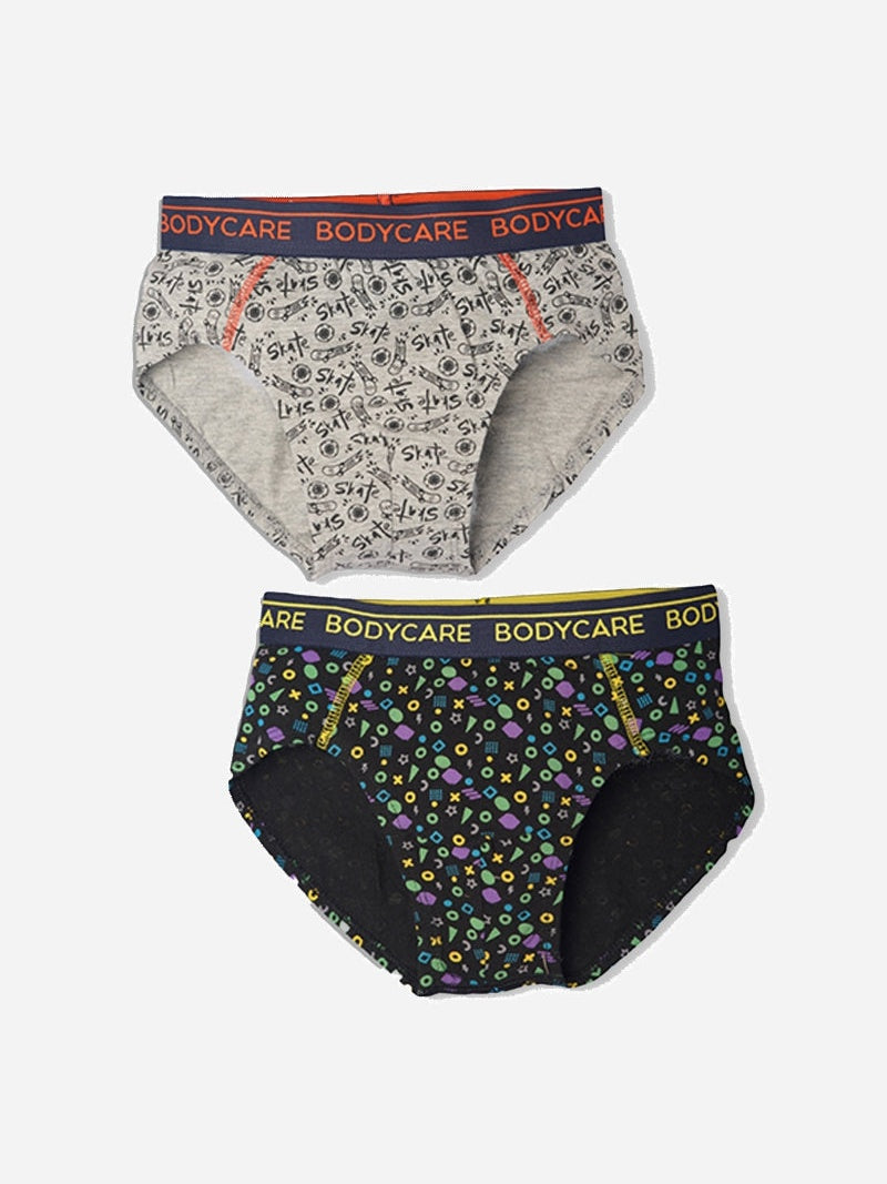 Boys Cotton Spandex Semi Long Briefs with Top Elastic for Comfortable Innerwear and Regular Use - Pack of 2