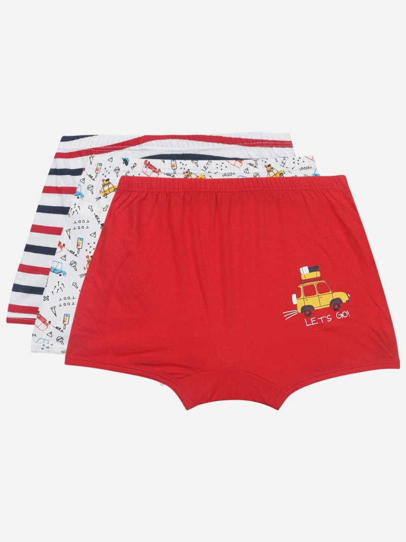 Baby Boys 100% Cotton Shorts Casual Bottom Wear for Easy Movement, Playtime Comfort and Daily Use - Pack of 3