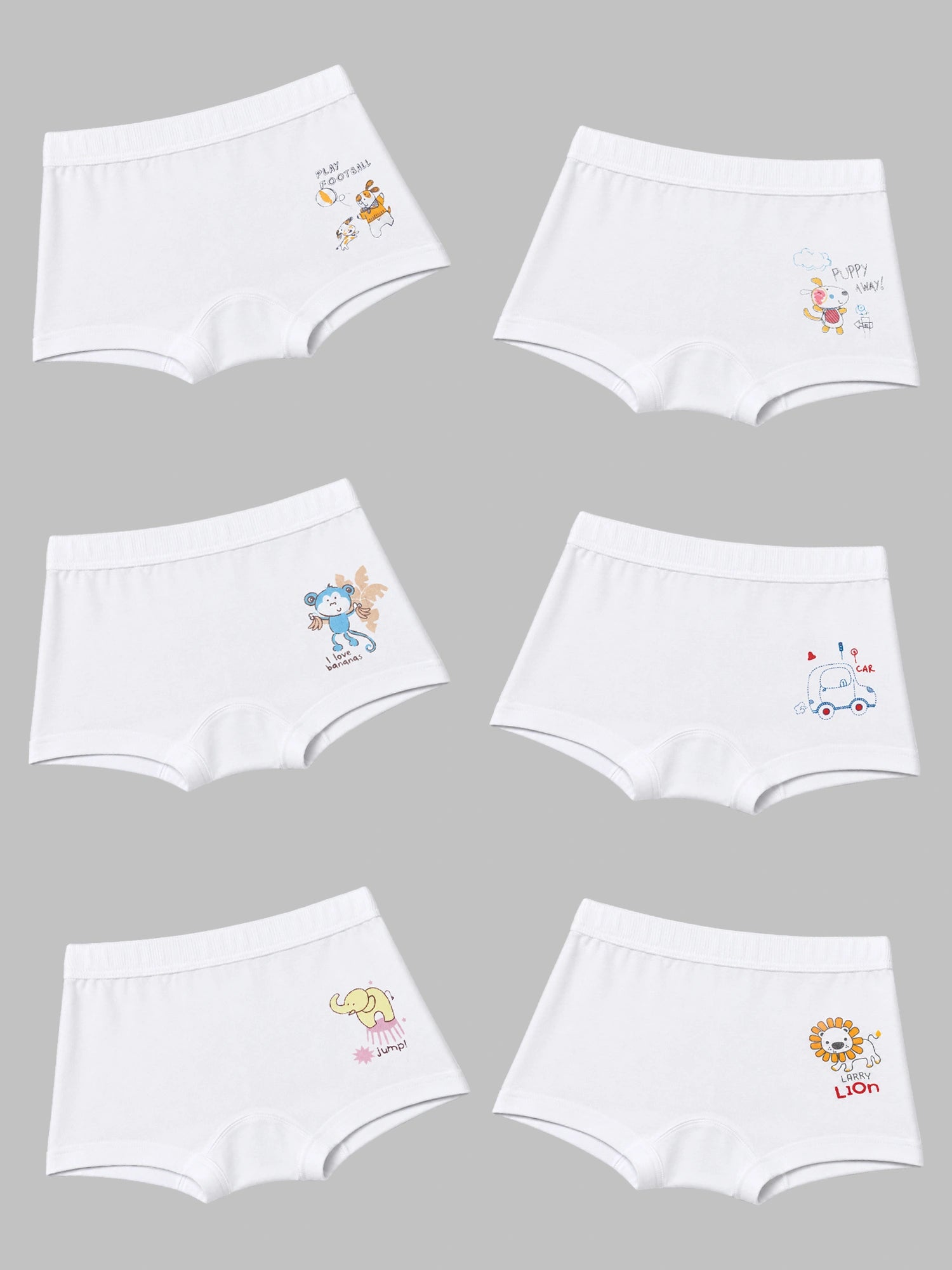 Baby Boys Single Jersey Trunk with Inner Elastic Waistband for Comfortable Innerwear Essentials - Pack of 6