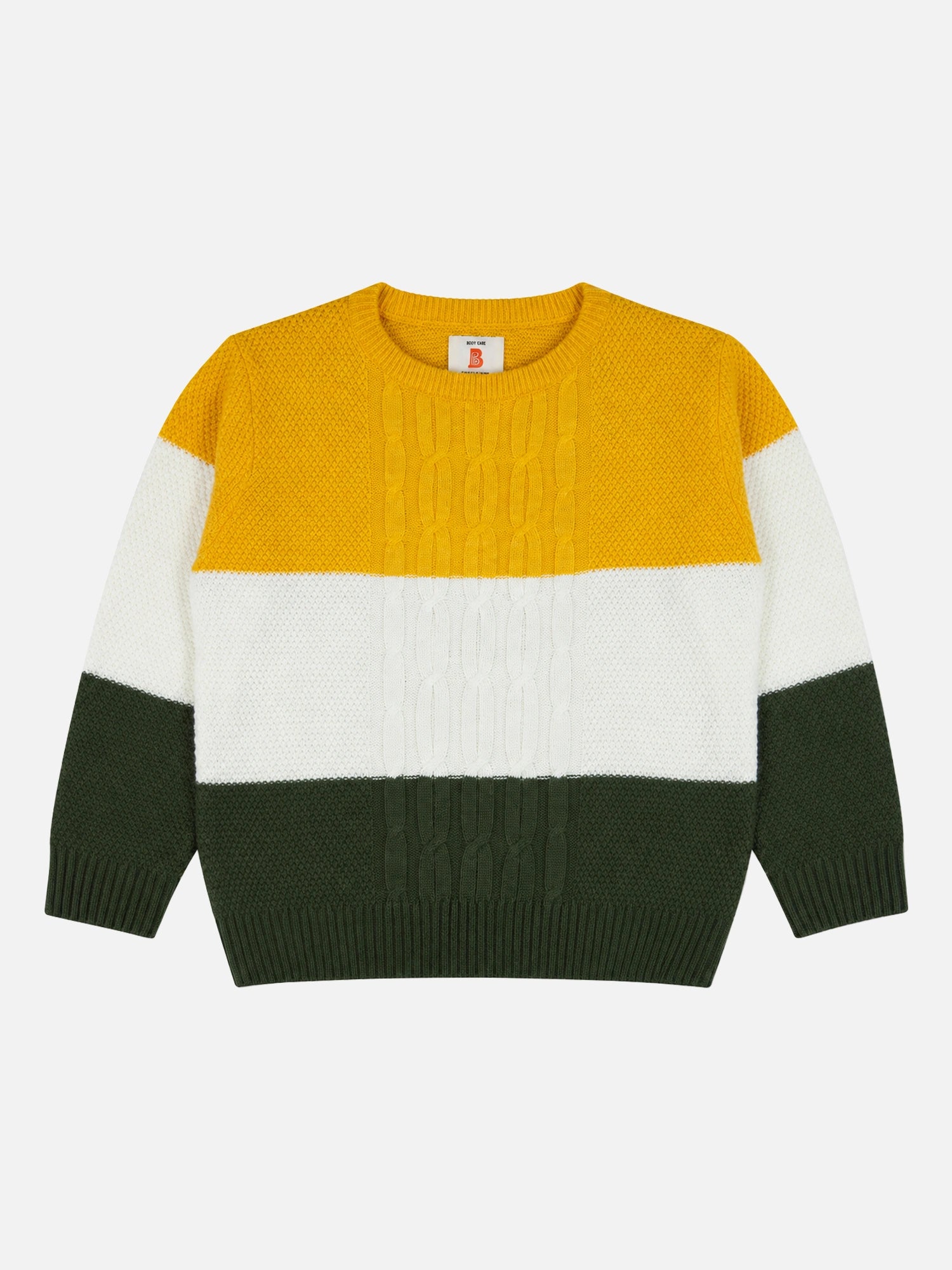 Bodycare Boys Polyester Blend Round Neck Full Sleeves Sweater with Comfortable Winter Wear Styling and Casual Use