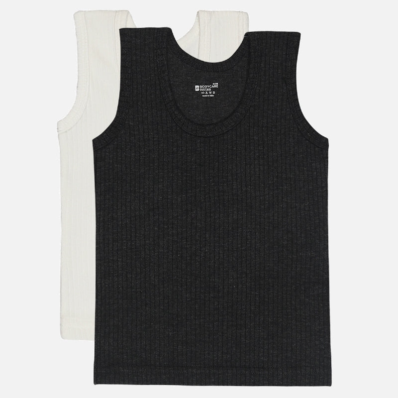 Bodycare Unisex Sleeveless Thermal Top with Round Neck Design for Winter Innerwear Comfort and Regular Base Layer Use - Pack of 2