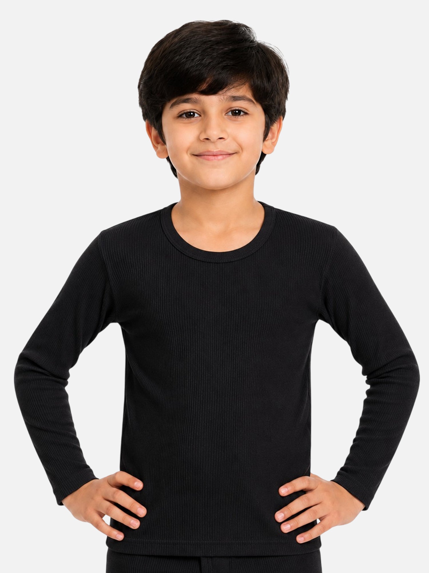 Bodycare Boys Round Neck Full Sleeves Thermal Top for Winter Base Layering, Cold-Weather Comfort and Everyday Innerwear - Pack of 1
