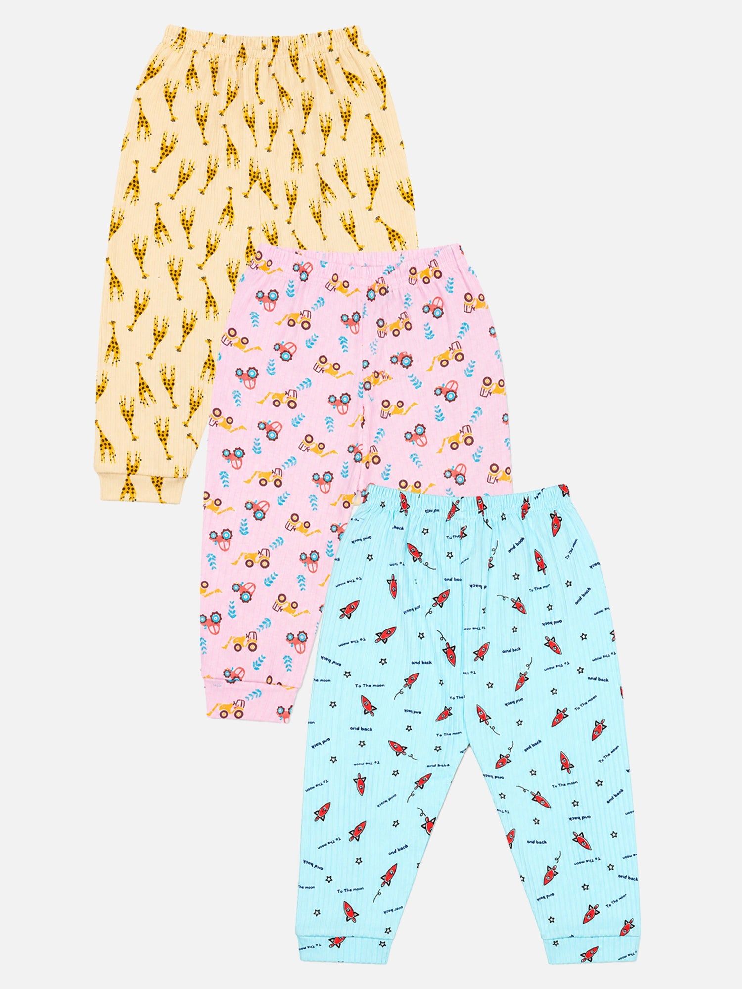 Bodycare Unisex Baby Thermal Bottom Pyjama for Winter Wear, Warm Base Layer Comfort and Regular Use - Pack of 3