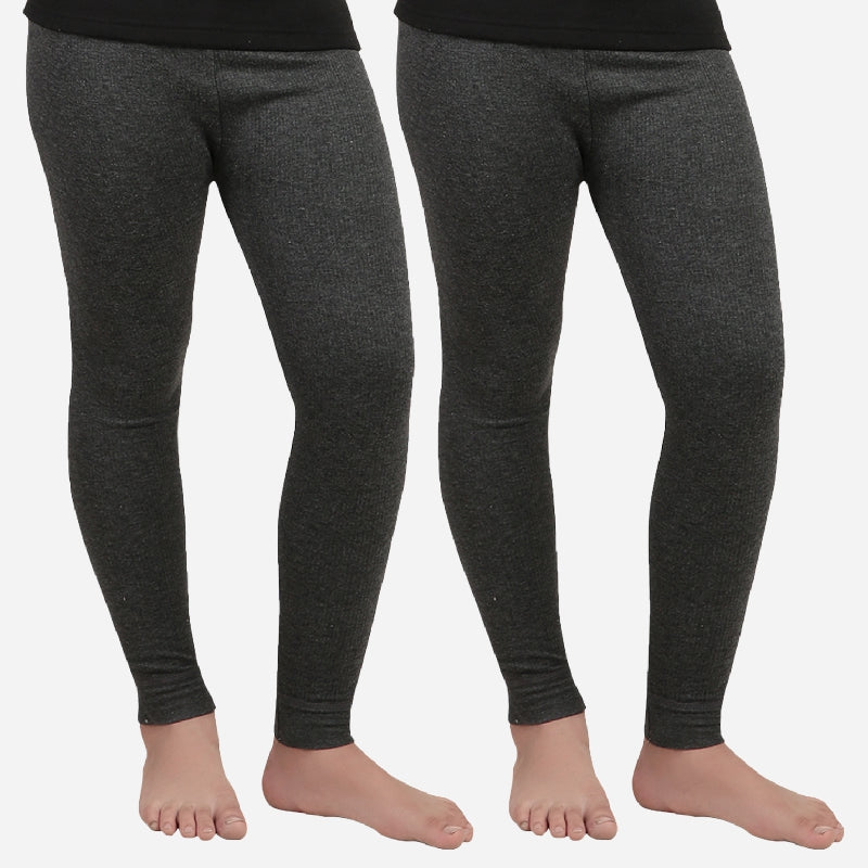 Bodycare Unisex Slim Fit Thermal Lower for Warm Winter Innerwear, Comfortable Base Layer Use and Easy Movement - Pack of 2