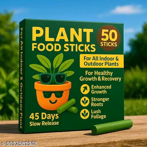 Plant Food Sticks 50 Pcs with 50ml Liquid Plant Enhancer – Plant Growth Nutrition