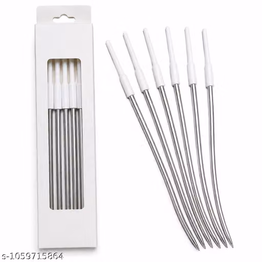 Metallic Silver Spiral Birthday Cake Candles Set of 6 – Long Twisted Cake Decoration Candles