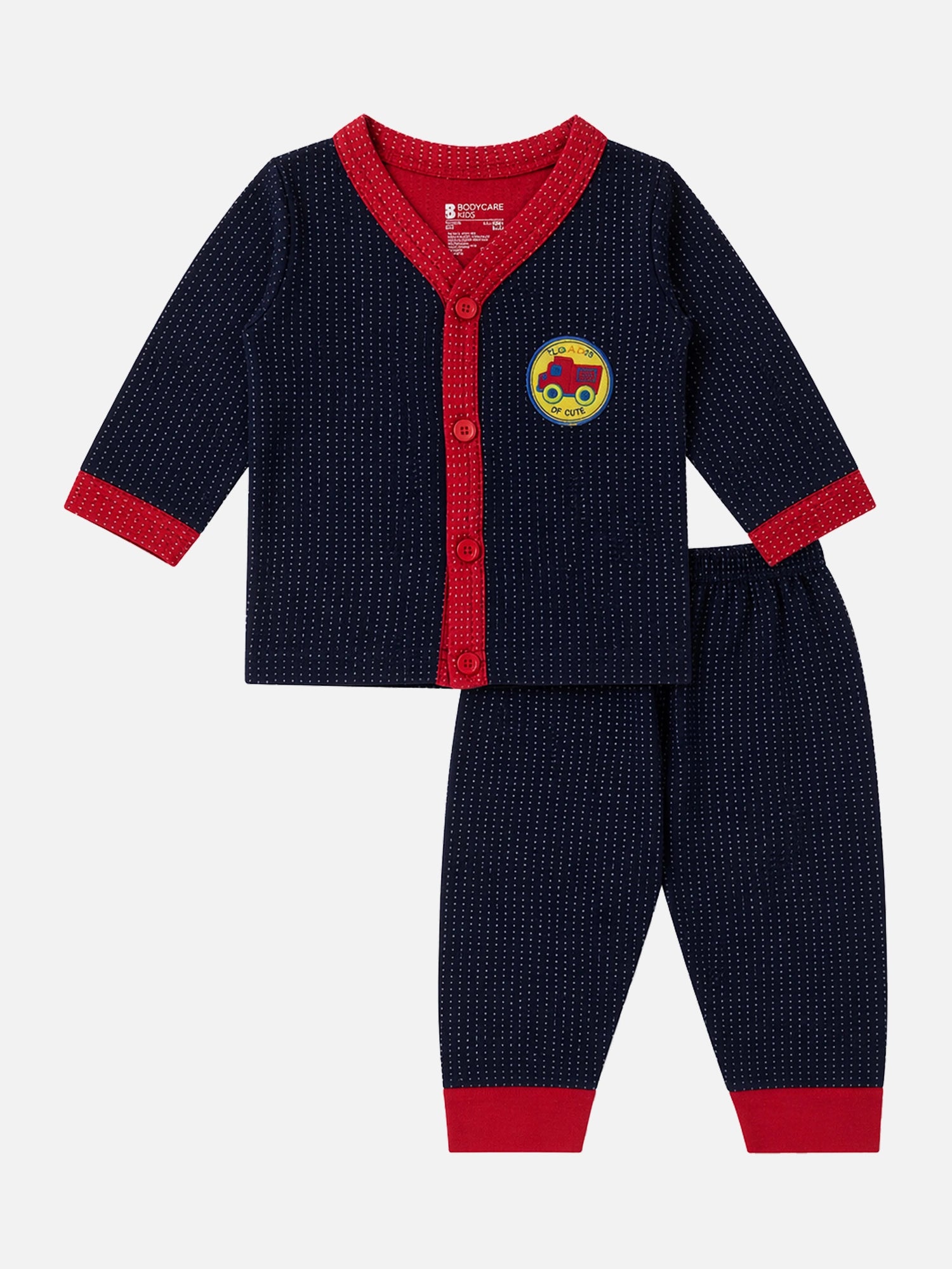 Bodycare Baby Care Unisex Pyjama Front Open Full Sleeves for Sleepwear, Lounge Wear and Comfortable Night-Time Dressing Essentials