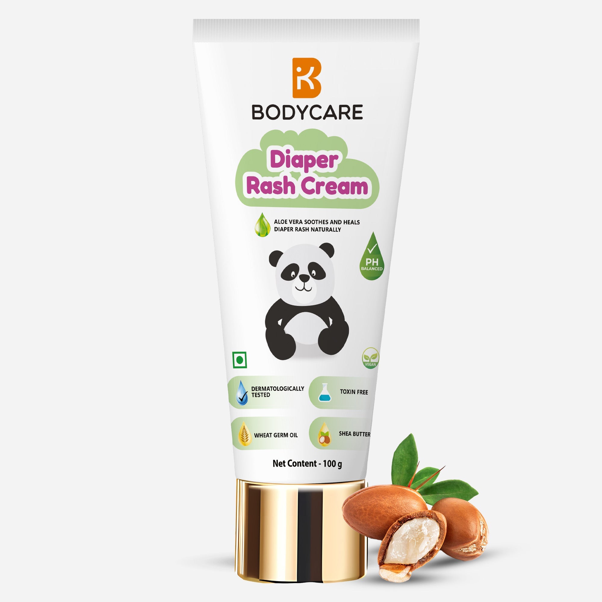 Baby Care Baby Diaper Rash Cream with Aloe Vera, Shea Butter and Wheat Germ Oil for Soothing Diaper Care and Daily Comfort