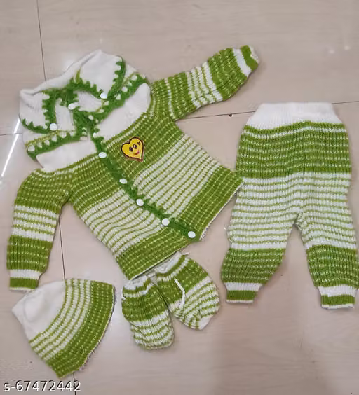 Flawsome Elegant Girls Sweater – Colorblocked Acrylic Long Sleeve Baby Winter Wear