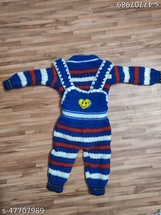 Tinkle Funky Girls Sweater – Colorblocked Acrylic Long Sleeve Baby Sweater