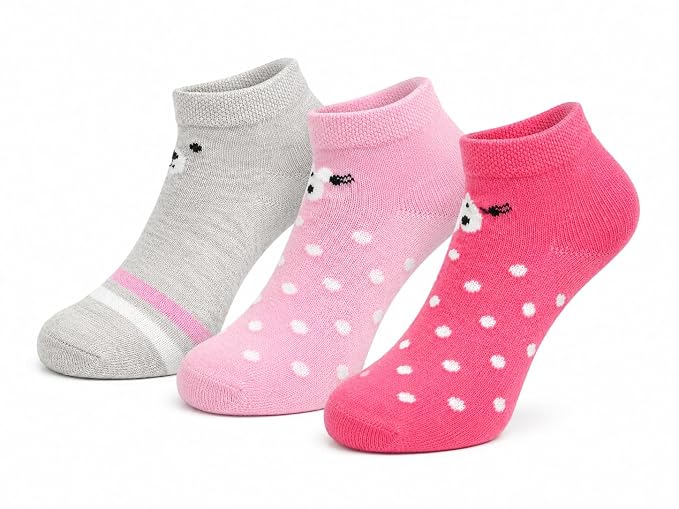 Babycare Anti-Skid Ankle Length Socks for Infants Pack of 3, Soft Breathable Stretchable Daily Wear Socks for Baby Boys & Girls