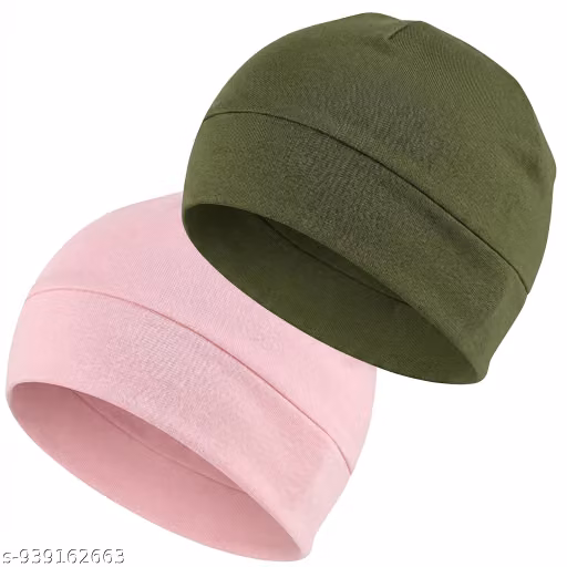 Cotton Lycra Beanie Skull Cap for Men & Women – Stretchable Unisex Helmet Liner Combo Pack of 2