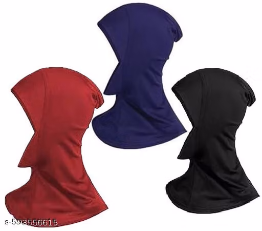 Readymade Hijab Head Wraps for Women – Solid Color Cotton Hijab Tube Pack of 3