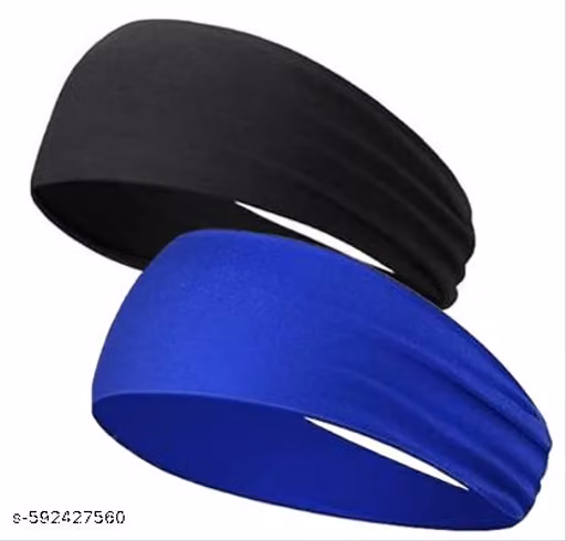 Round Sports Headband for Men & Women – Moisture-Wicking Polyester Headband for Gym & Running Pack of 2