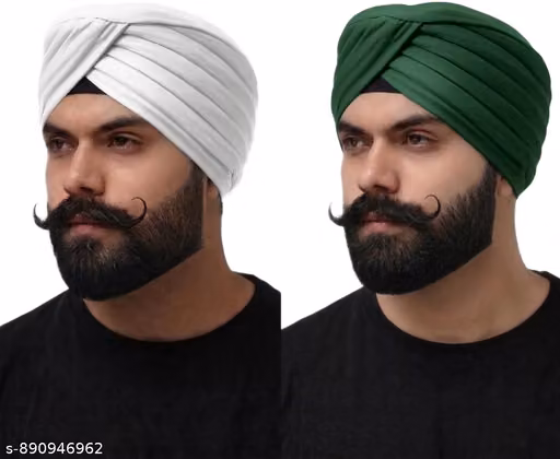 Foam Turban Pagdi for Men – Traditional Punjabi Style Head Wrap for Weddings & Festivals Pack of 2