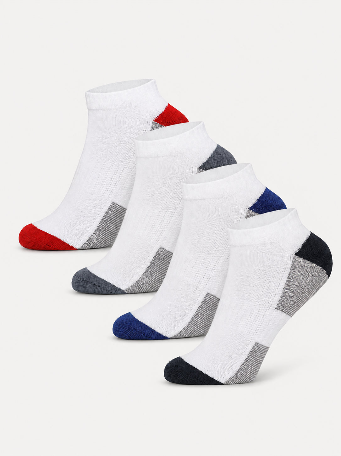 Babycare Boys Ankle Length Cotton Socks with Soft Stretchable Comfort, Moisture Wicking and Antibacterial Finish - Pack of 4
