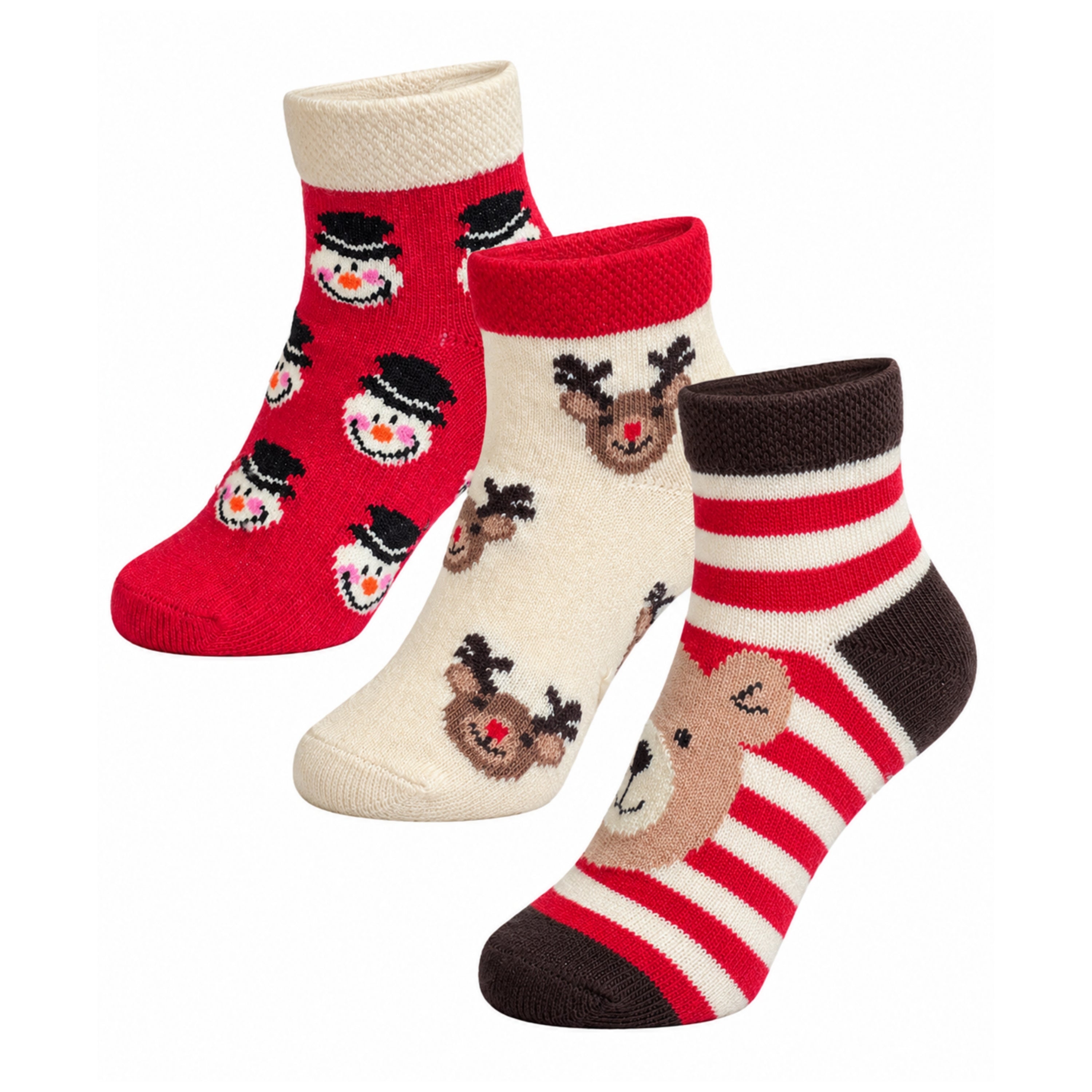 Babycare Anti Skid Ankle Length Socks for Baby Boys & Girls Pack of 3, Soft Breathable Stretchable for Daily Wear