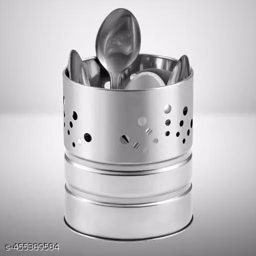 Stainless Steel Spoon Holder for Kitchen – Cutlery Stand & Spoon Rack Pack of 1