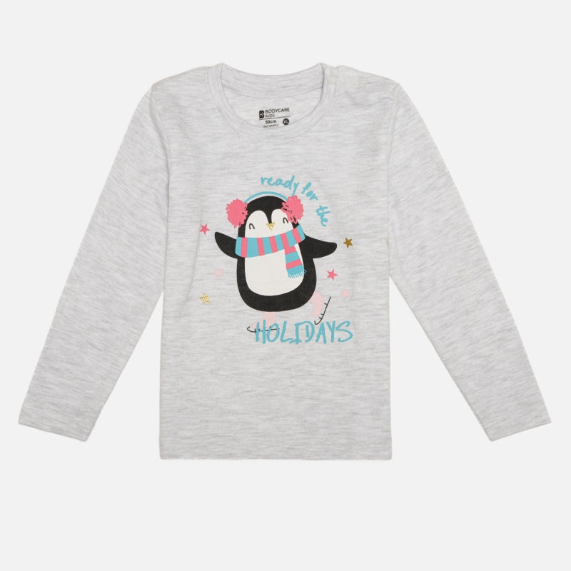 Bodycare Baby Girls Interlock Cotton T-Shirt with Soft Breathable Fabric and Regular Fit for Everyday Casual Wear