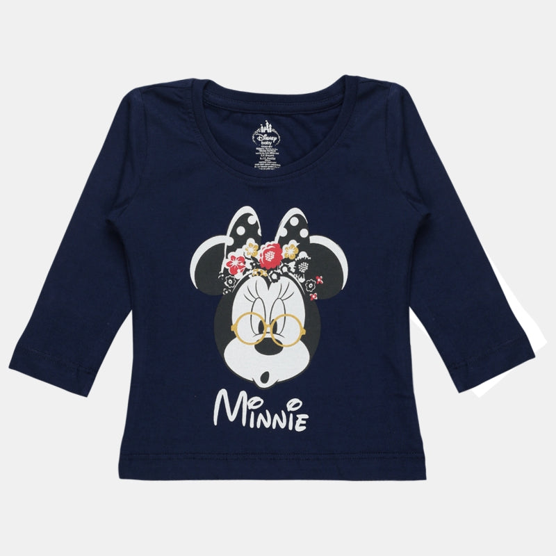 Bodycare Baby Girls Minnie & Friends T-Shirt Round Neck Full Sleeves Character Print Top for Playtime and Casual Outfits