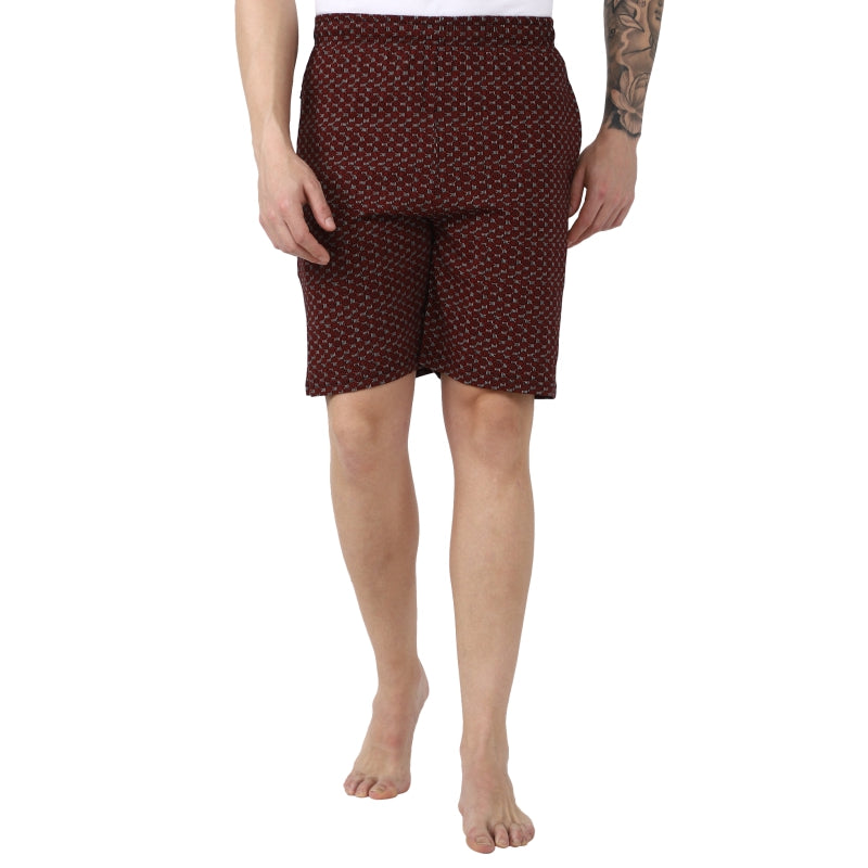 Bodycare Men’s 100% Cotton Printed Shorts with Side Pockets