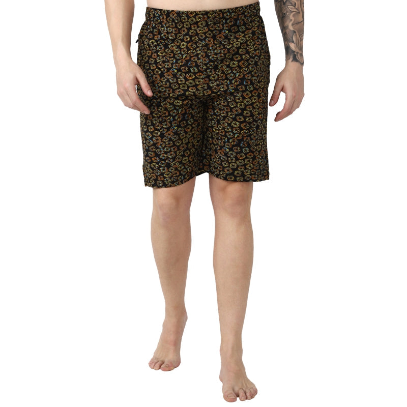 Bodycare Men’s 100% Cotton Printed Regular Fit Shorts