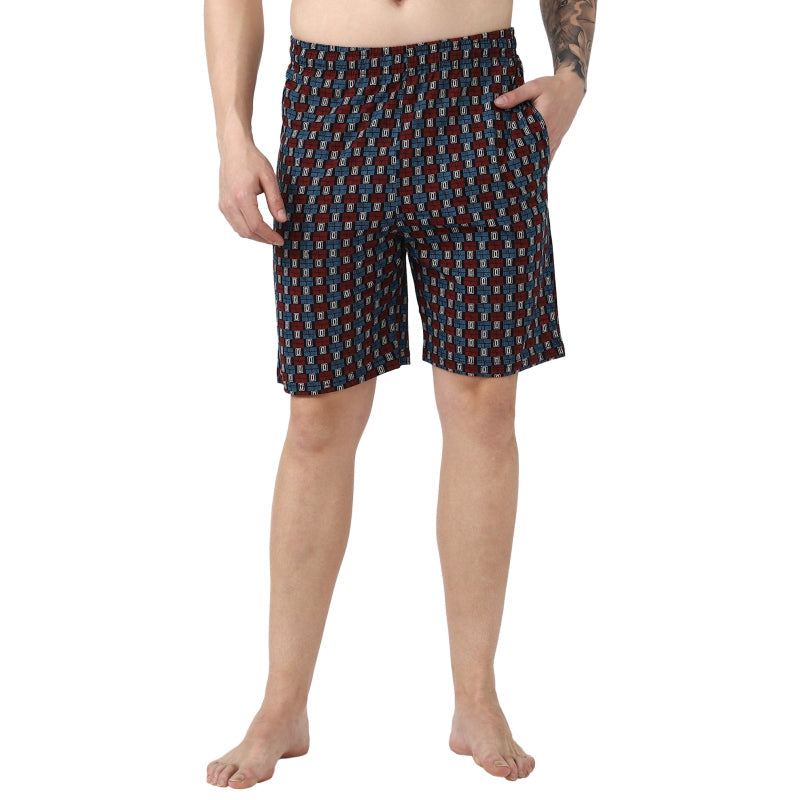 Bodycare Men’s 100% Cotton Printed Regular Fit Shorts