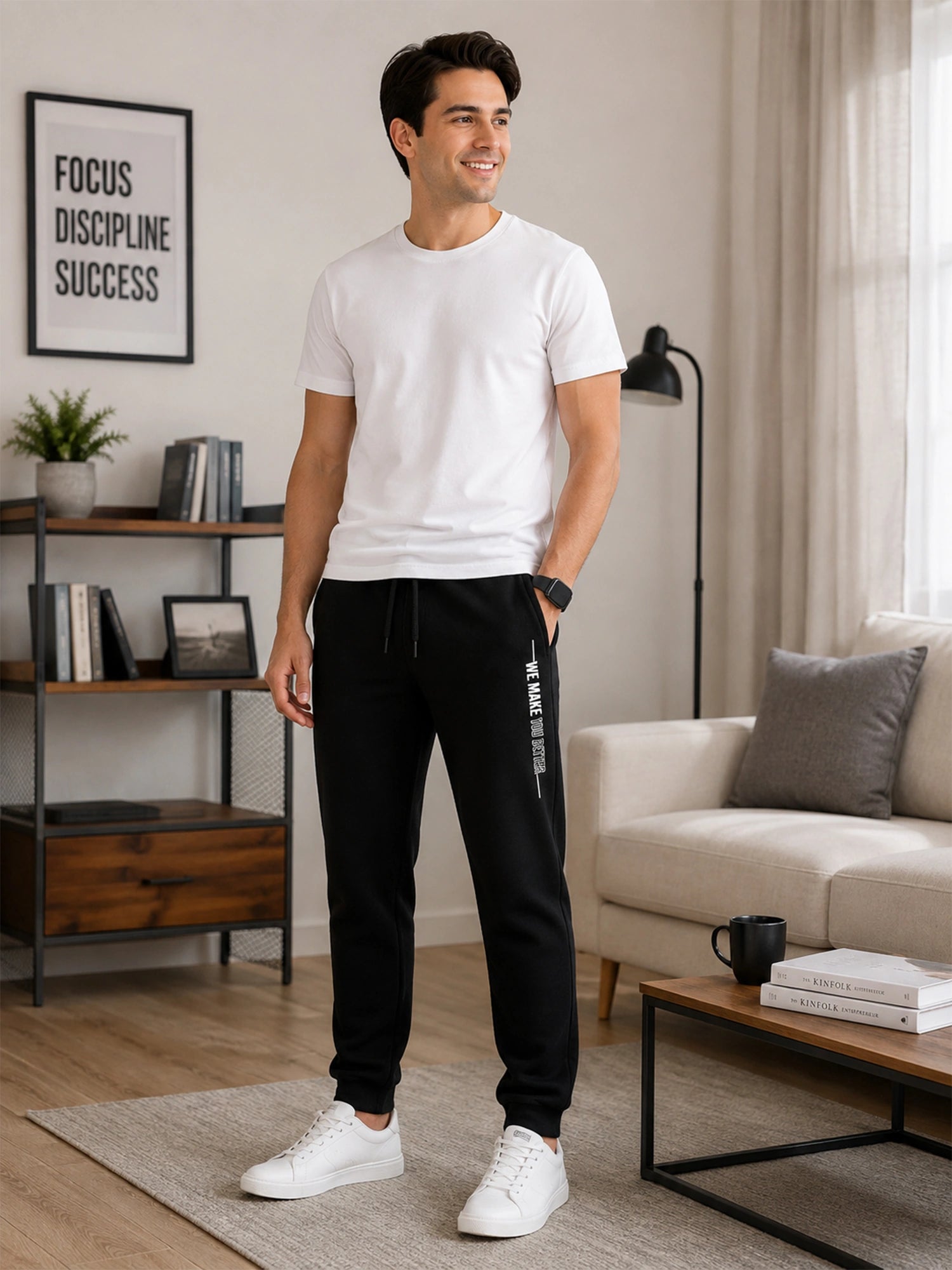 Bodycare Men Cotton Solid Track Pant – Stretch Comfort, Comfort Waistband