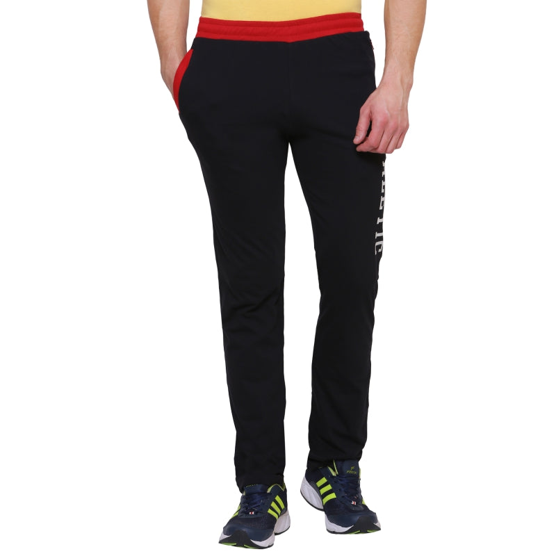 Bodycare Men Cotton Single Jersey Track Pant – Placement Print, Side Pockets, Pack of 1