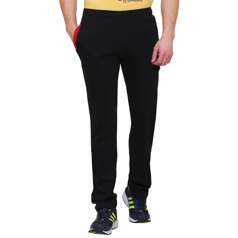 Bodycare Men Cotton Single Jersey Track Pant – Placement Print, Side Pockets, Pack of 1