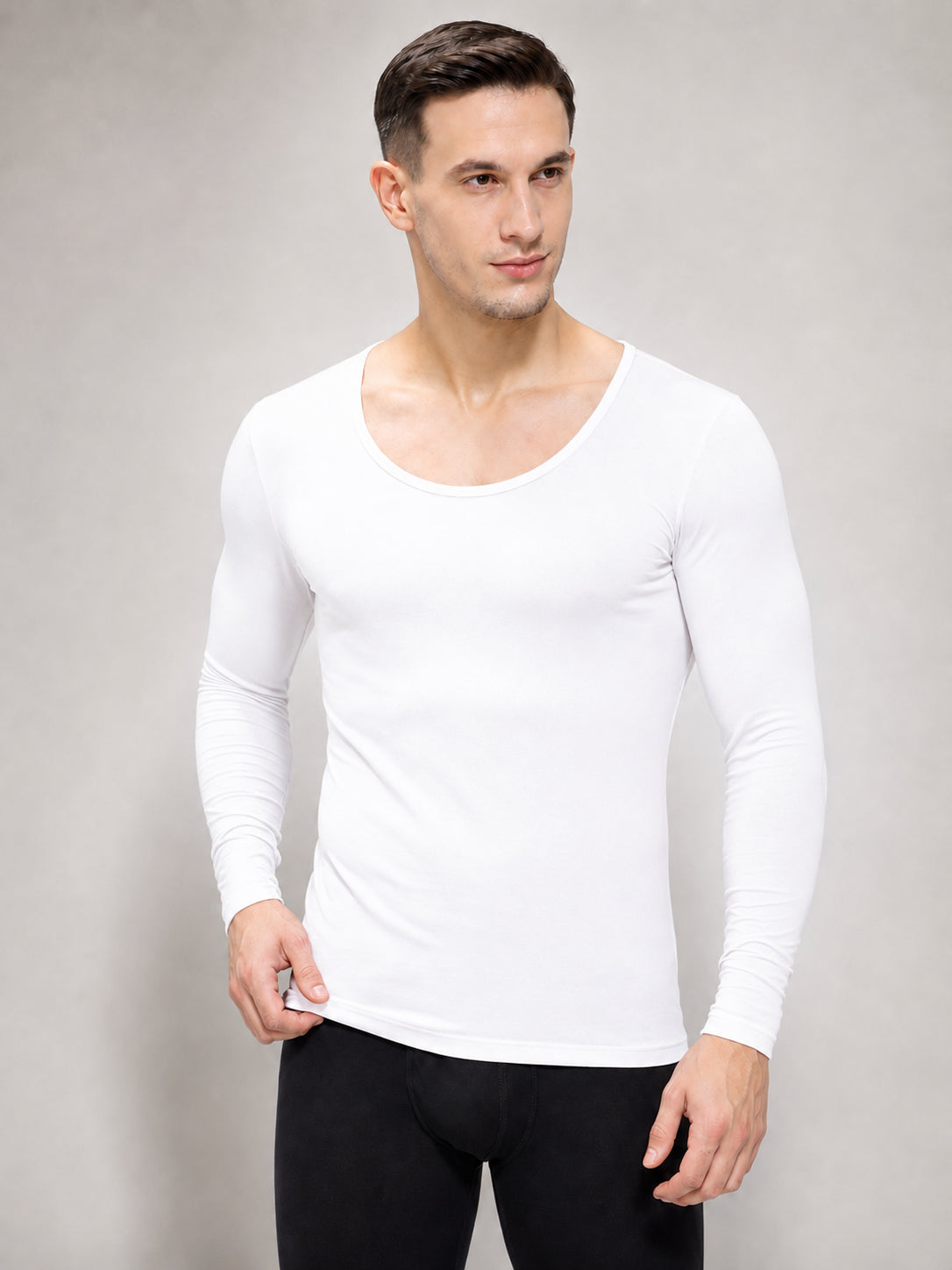 Bodycare Men Ayaki Miyabi Microfiber Elastane Thermal Top – Round Neck, Full Sleeves, Slim Fit