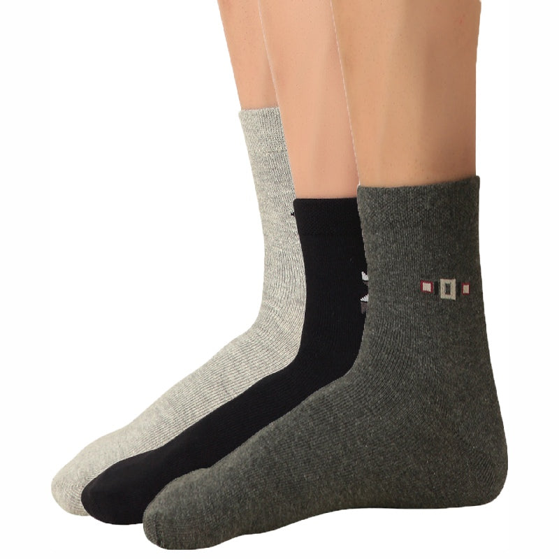 Bodycare Men Cotton Blend Quarter Socks – Solid, Breathable & Stretchable, Pack of 3