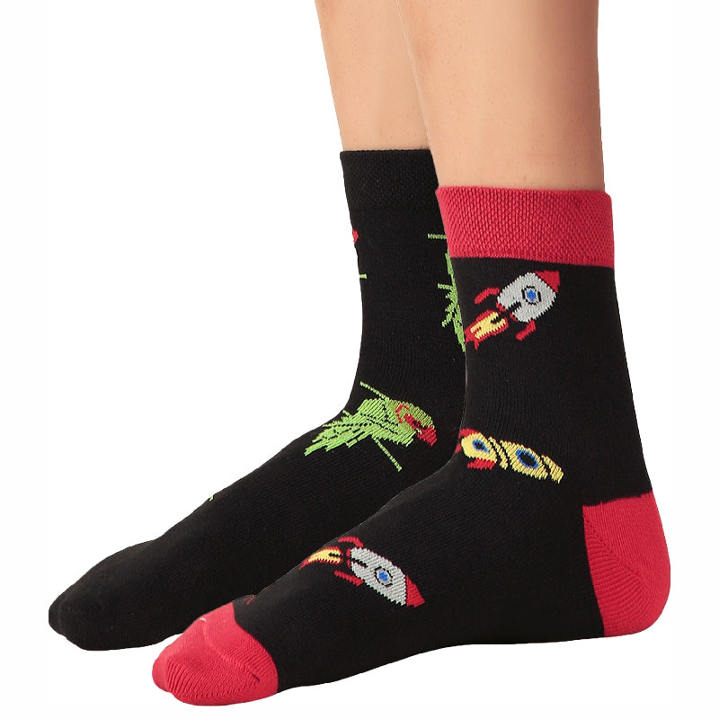 Bodycare Men Printed Quarter Socks – Cotton Nylon Spandex, All Over Print, Pack of 2