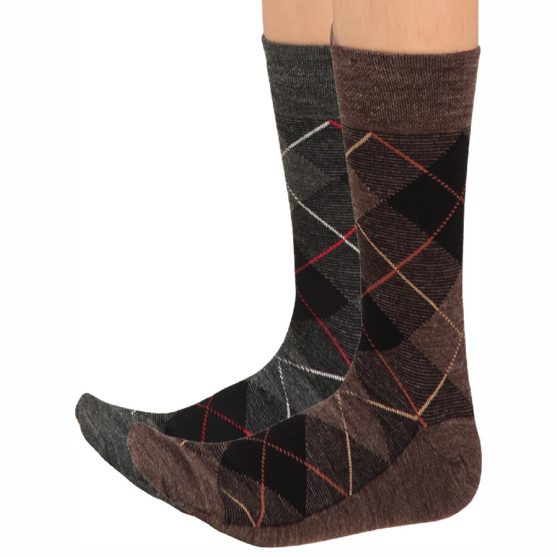 Bodycare Men Antibacterial Printed Crew Socks – Cotton Nylon Spandex, Super Soft, Winter, Pack of 2