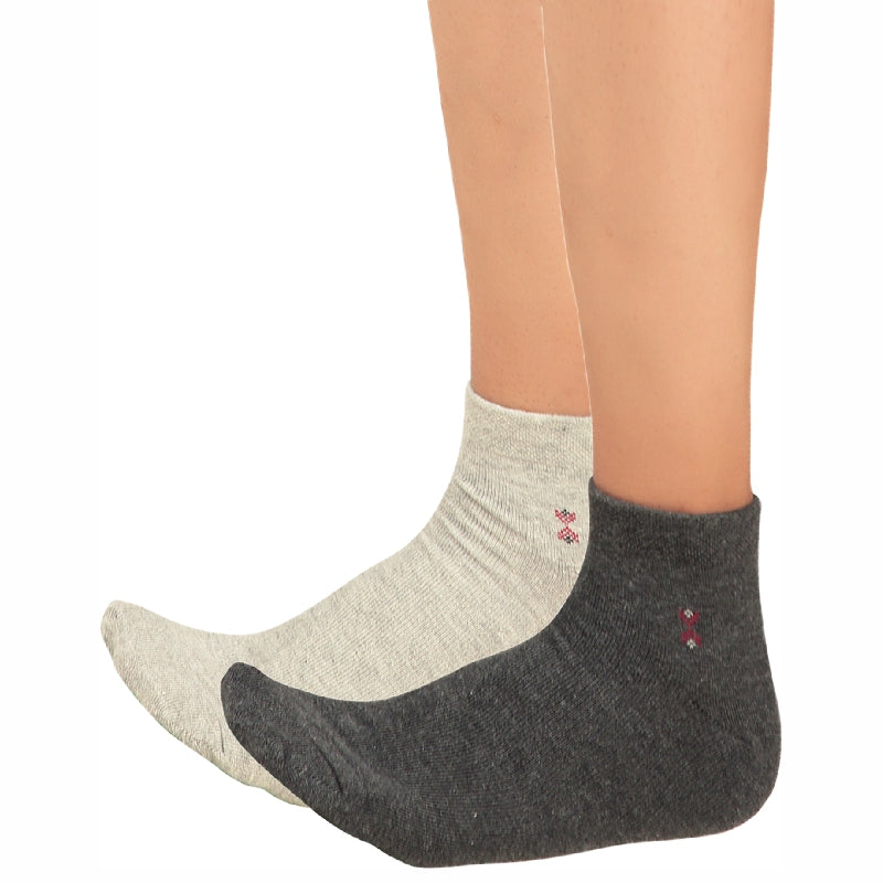 Bodycare Men Antibacterial Solid Ankle Socks – Cotton Nylon Spandex, Placement Print, All Season, Pack of 2