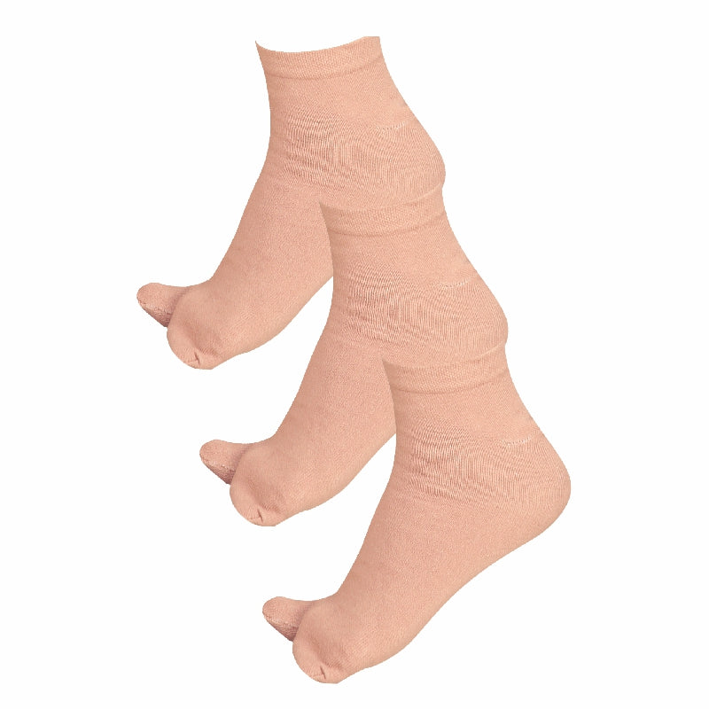 Bodycare Women Cotton Spandex Ankle Socks – Solid, Antibacterial, Super Soft, All Season, Pack of 3