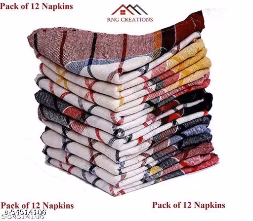 Kitchen Napkin Cleaning Cloth Table Wipe Set Pack of 12 Pcs