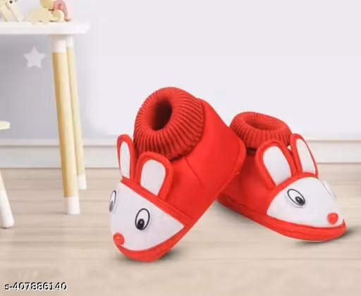 Sunshine Infant Wear Cotton Baby Booties Solid Slip-On EVA Sole