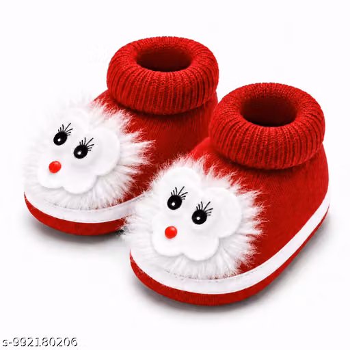 Sunshine Infant Wear Cotton Baby Booties Printed Lace-Up EVA Sole