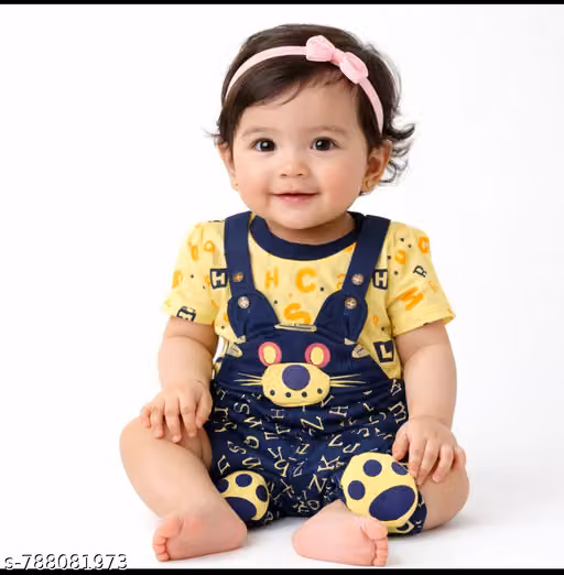 Cute Cat Print Baby Short Sleeve Romper